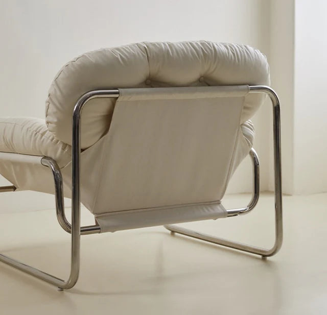 Single Sofa Chair Minimalist Light Luxury Cream Style Leisure Chair Living Room Vintage Bauhaus Style Retro Chair