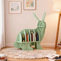 Kids Creative Rabbits Bookshelf Locker Wooden