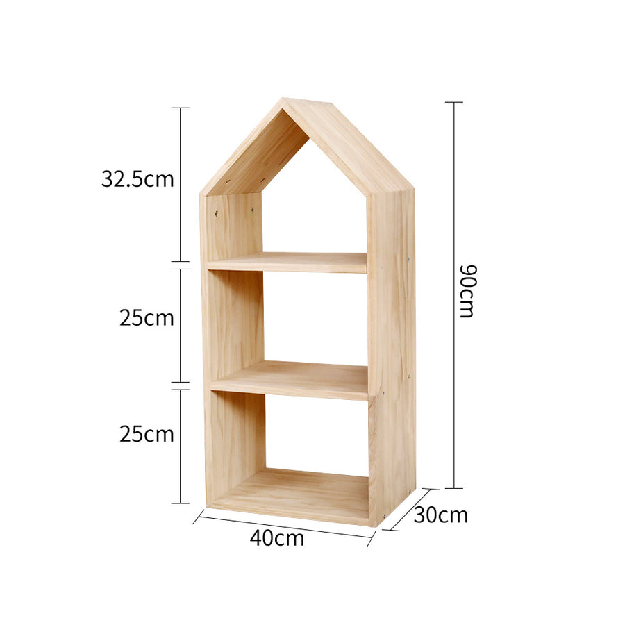 Household children's bookshelf room type toy storage locker solid wood bookshelf toy storage rack 2 in 1 combination cabinet