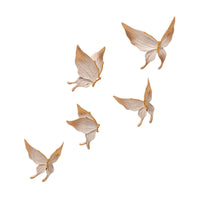 5 Pack Resin Butterfly Wall Art Decoration Cute 3D Wall Sculptures Free Flying Theme Ornaments Suitable for Living Room Bedroom Cafe Bar Hotel