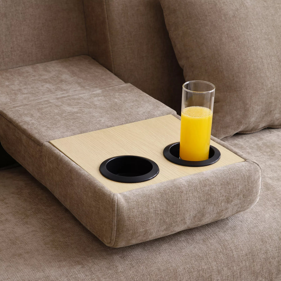 Convertible Sleeper Sofa Couch, Multifunctional Double Folding Sofa Bed,Storage Ottoman and Sofa arm with box and drawer