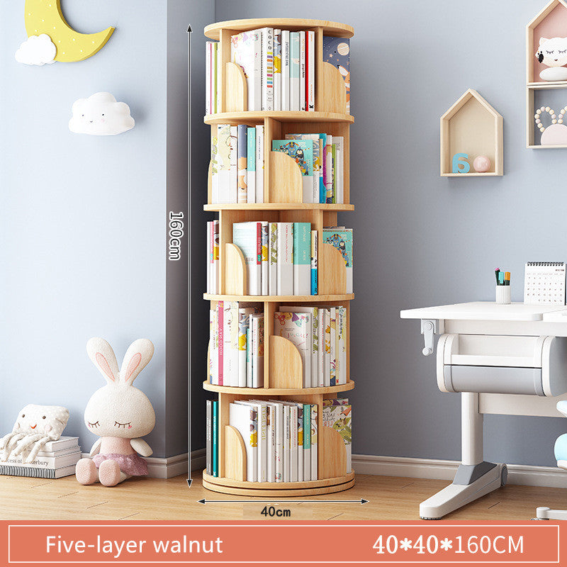 Children's rotating bookshelf