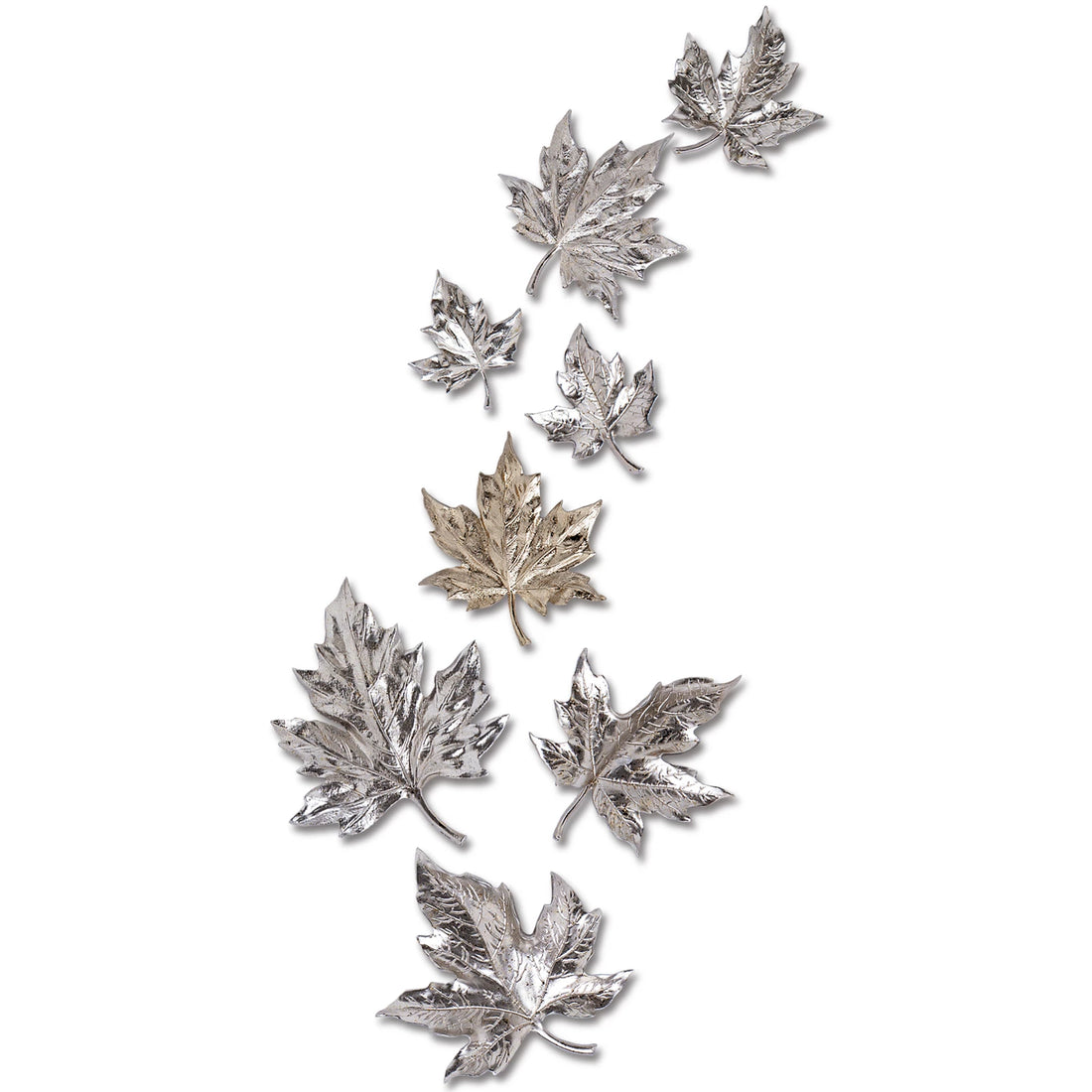 8 Pack Maple Leaf Wall Resin Art Cute 3D Wall Sculptures Ornaments Suitable for Living Room Bedroom Cafe Bar Hotel