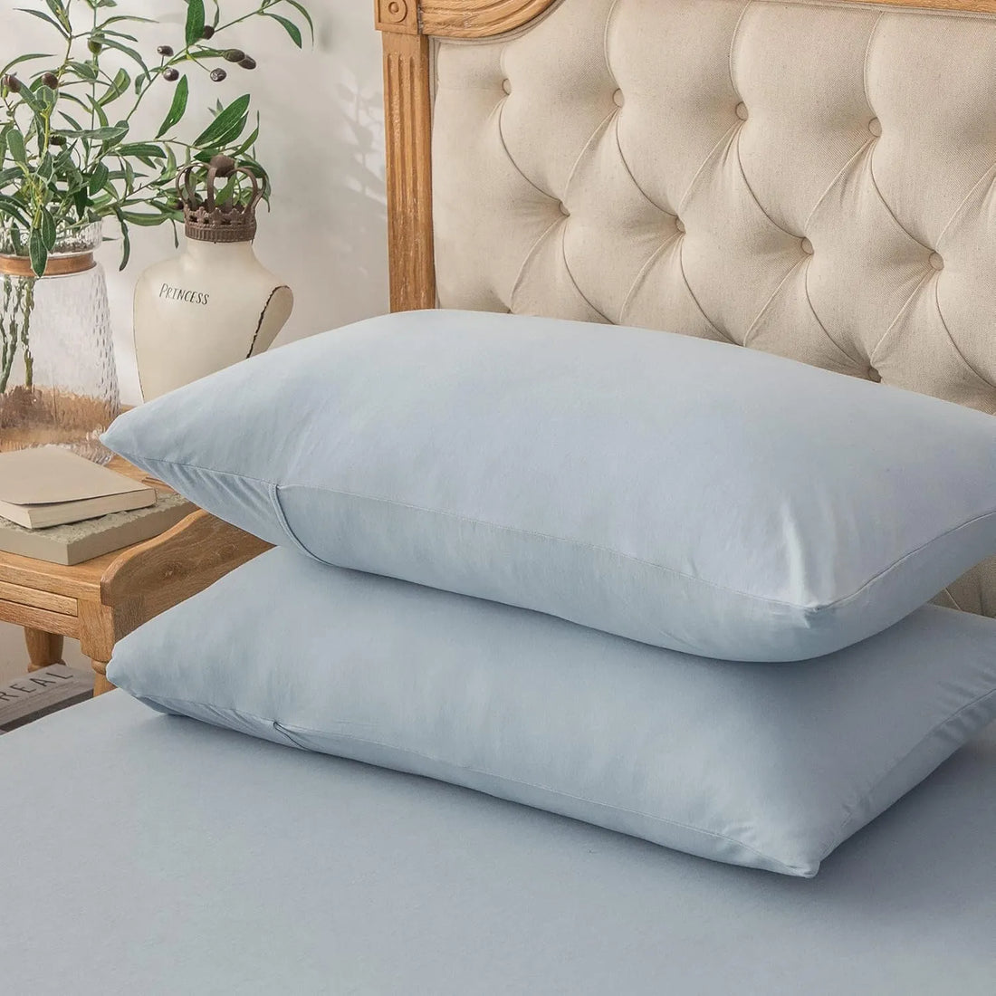 T-shirt Cotton Jersey Knit Pillowshams (Set of 2)