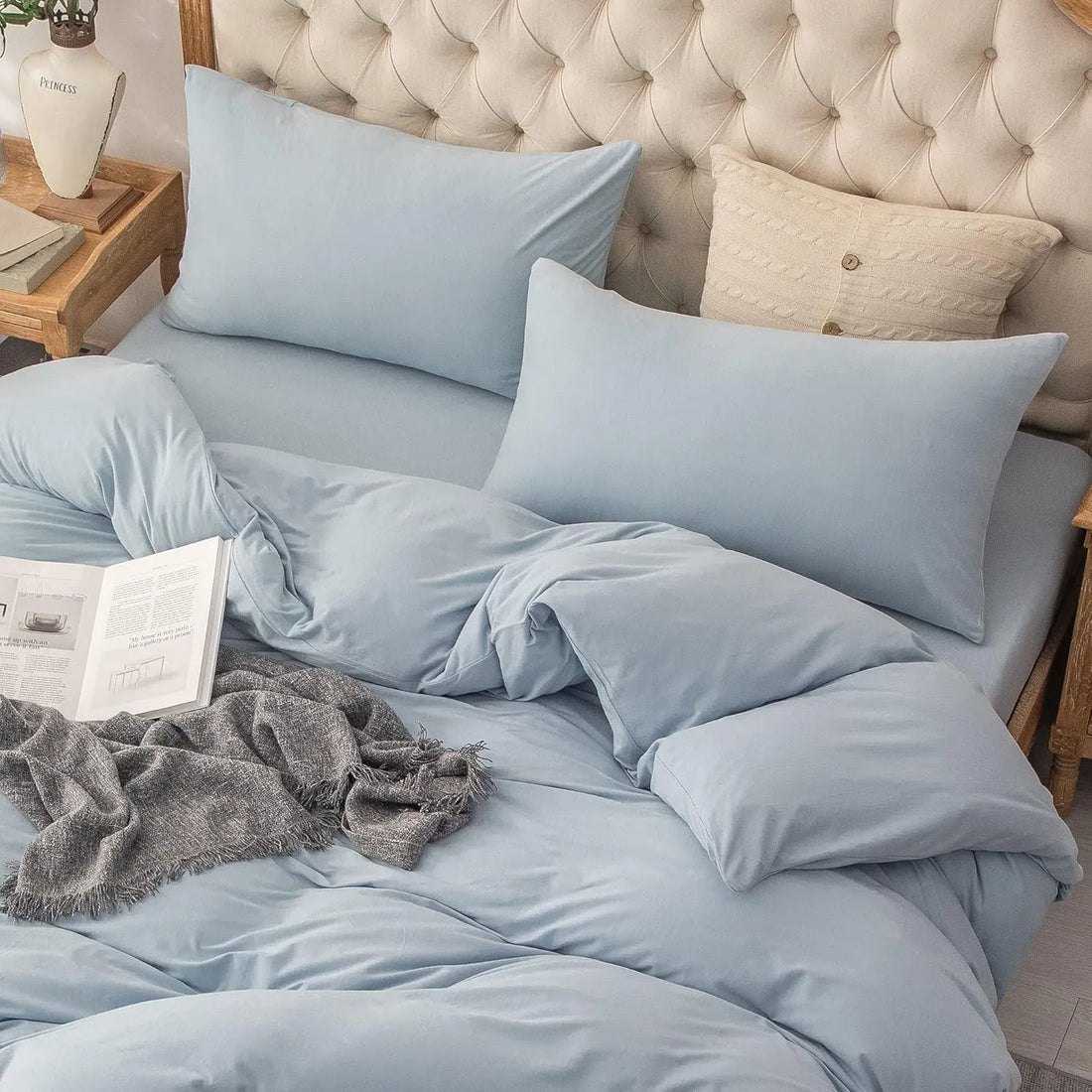 T-shirt Cotton Jersey Knit Pillowshams (Set of 2)