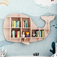 Kids Creative Dolphin & Whale Bookshelf Locker Wooden