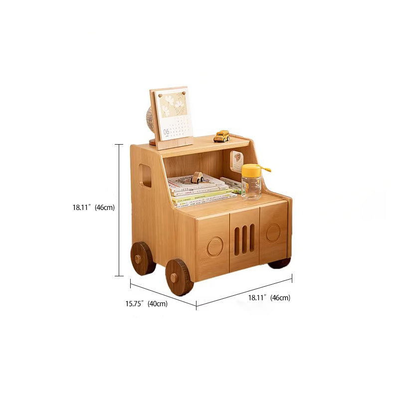 Wooden Children's Bedside Table Modern Simple Bedroom Storage Cabinet Home Cartoon Car Bedside Cabinet
