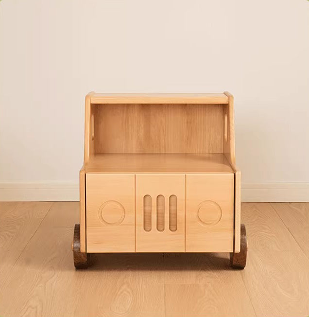Wooden Children's Bedside Table Modern Simple Bedroom Storage Cabinet Home Cartoon Car Bedside Cabinet