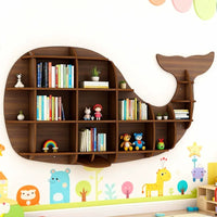 Kids Creative Dolphin & Whale Bookshelf Locker Wooden
