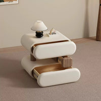 Fully Assembled Solid Wood Nightstand – Cream Style Minimalist Bedside Table for Modern Bedroom