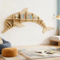 Kids Creative Dolphin Bookshelf Locker Wooden