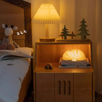 Wooden Children's Bedside Table Modern Simple Bedroom Storage Cabinet Home Cartoon Car Bedside Cabinet