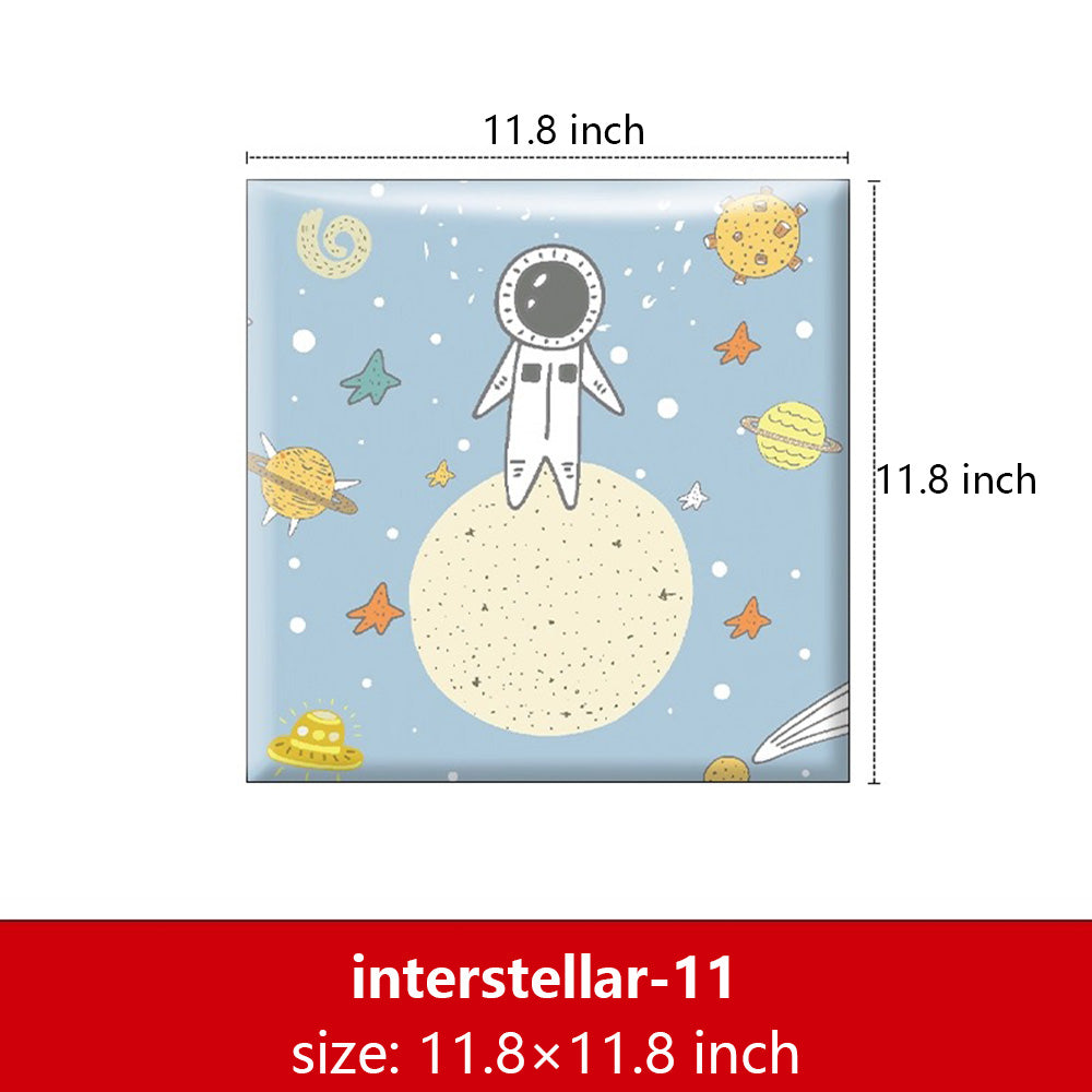 Bedside decorative soft package background wall soft package stickers self-adhesive bedroom anti-collision robot backrest custom astronaut wall enclosure