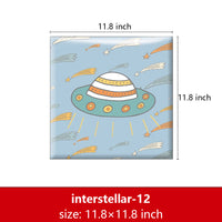 Bedside decorative soft package background wall soft package stickers self-adhesive bedroom anti-collision robot backrest custom astronaut wall enclosure