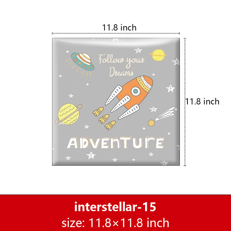 Bedside decorative soft package background wall soft package stickers self-adhesive bedroom anti-collision robot backrest custom astronaut wall enclosure