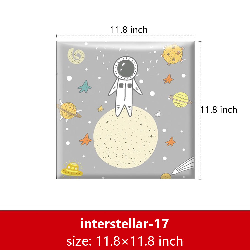 Bedside decorative soft package background wall soft package stickers self-adhesive bedroom anti-collision robot backrest custom astronaut wall enclosure