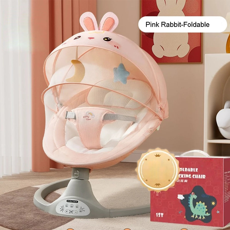 Foldable Newborn Bassinet Electric Baby Bassinet 7-piece set
