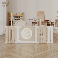 Eco-Friendly Baby Playpen , External Safety Lock, Easy Installation, and PVC Suction Base - Perfect for Home, Mall, and Kindergarten Use