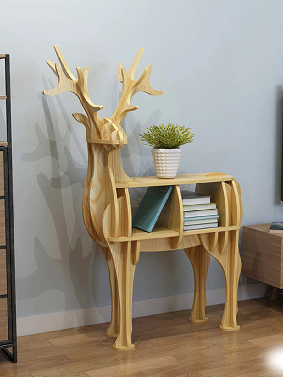 Creative Kids Bookshelf Wooden elk Animal Bookshelf