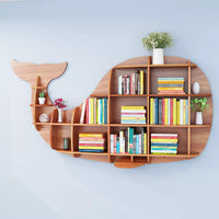 Kids Creative Dolphin & Whale Bookshelf Locker Wooden