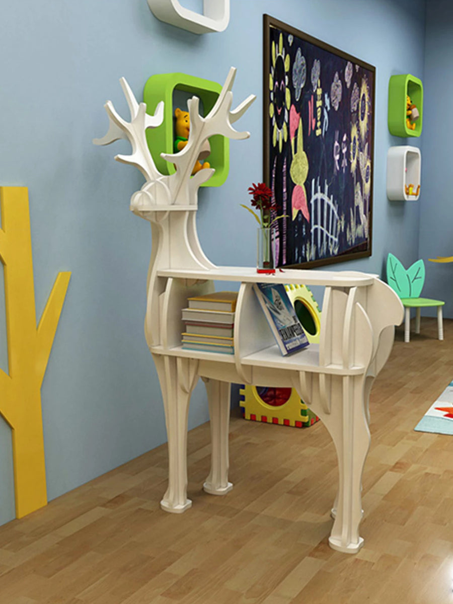 Creative Kids Bookshelf Wooden elk Animal Bookshelf