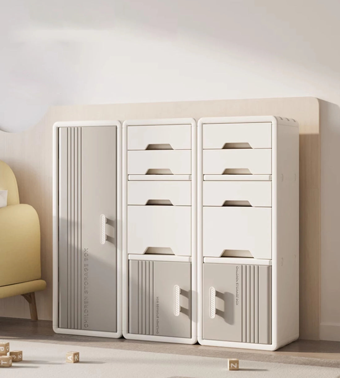 Home Toy Storage Contemporary Plastic Storage Bookcase Kids Toy Organizers and Storage with Drawers