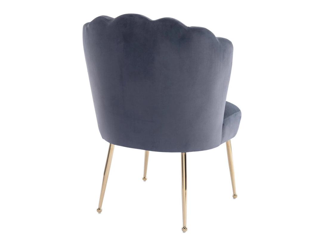 Vanity Chair for Makeup Room - Midcentury Modern Accent Velvet Chair with Back Support, Gold Legs for Living Room Bedroom
