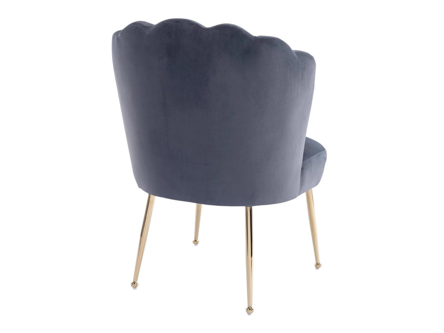 Vanity Chair for Makeup Room - Midcentury Modern Accent Velvet Chair with Back Support, Gold Legs for Living Room Bedroom