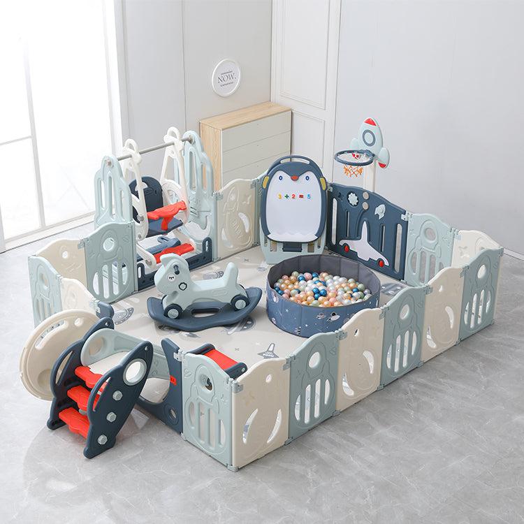 Infant Play Yard Baby Playpen with Toys Kit | Outer Space