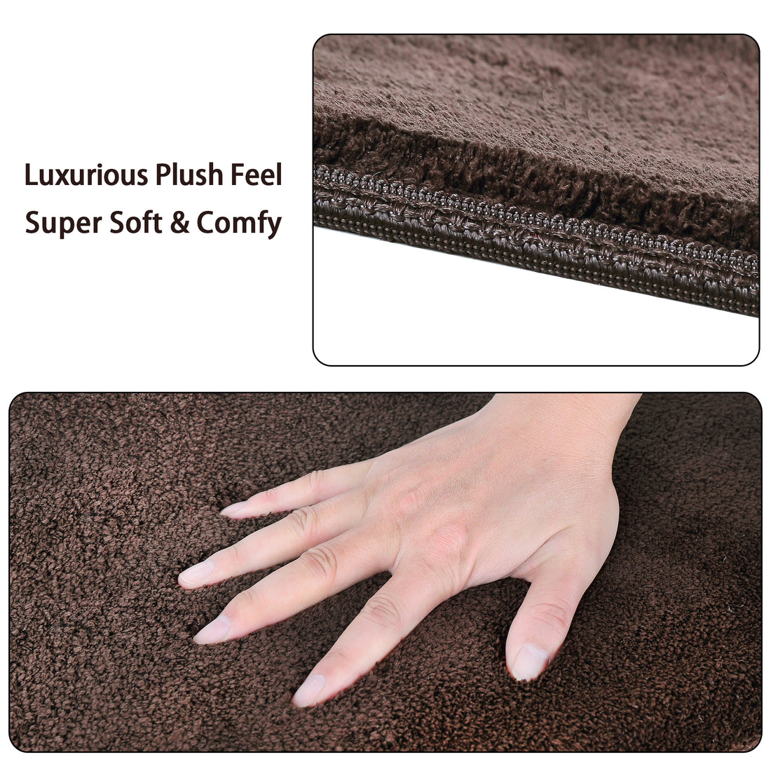 Bullnose Carpet Stair Treads  - Dark Brown; Ultra Plush Soft