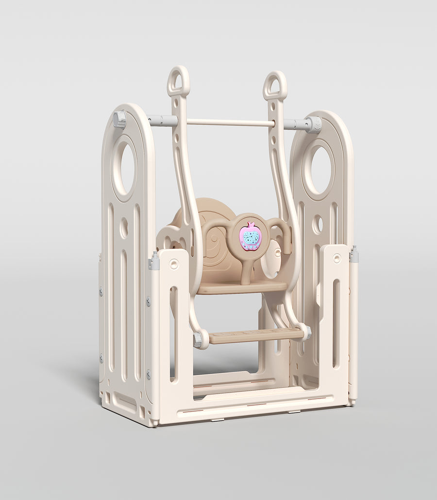 Foldable Infant Play Yard with House Baby Playpen and Matching Toys | Star-Moon
