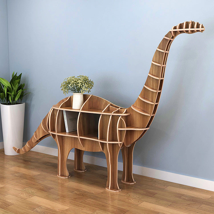 Kids Creative Dinosaur Bookshelf Locker Wooden