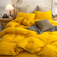 Pure Era - Jersey Duvet Cover Set - Solid Yellow