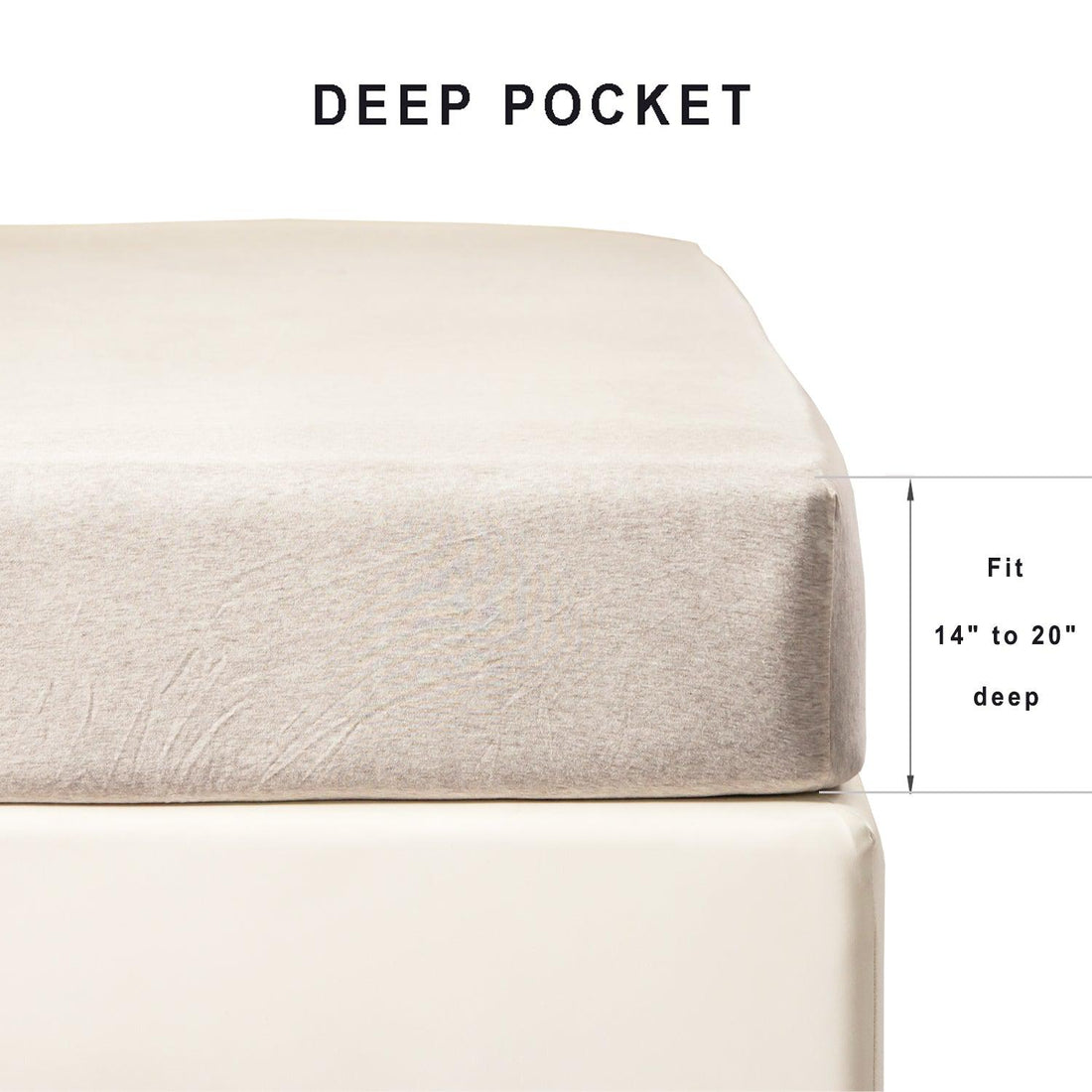 Jersey Knit Fitted Bottom Sheet - Extra Deep Pocket