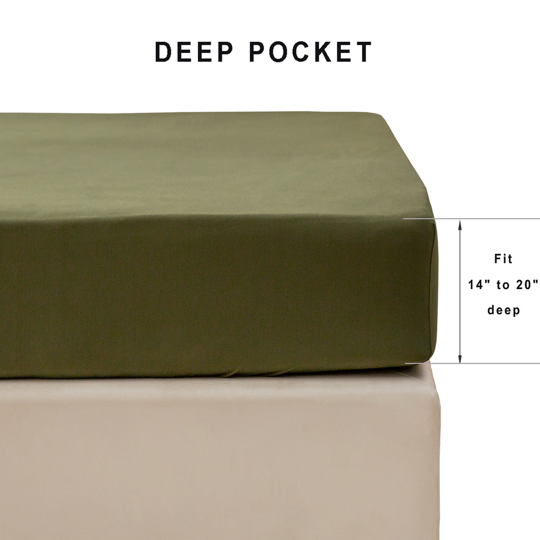 Jersey Fitted Bottom Sheet - Olive Green