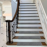 PURE ERA Bullnose Carpet Stair Treads Light Grey PE-ST01-DGR-2