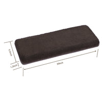 Bullnose Carpet Stair Treads  - Dark Brown; Ultra Plush Soft