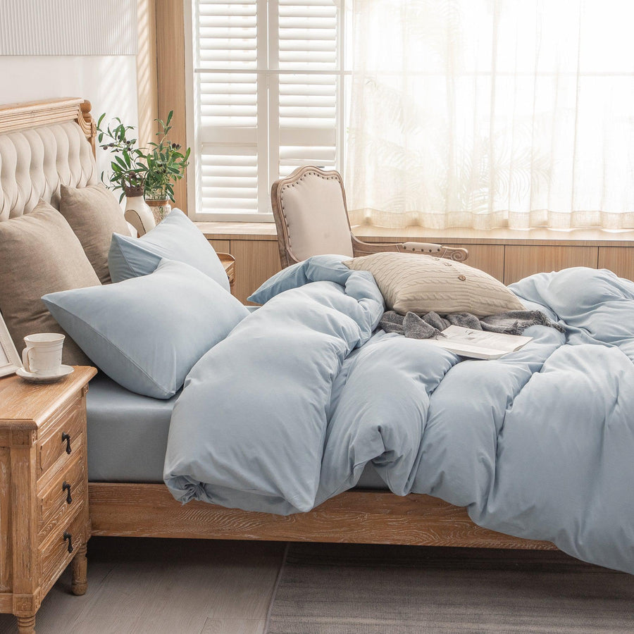 PURE ERA - Jersey Duvet Cover Set - 100% T-shirt Cotton
