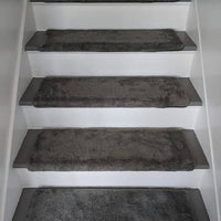 Pure Era - Non-slip Tape Free Bullnose Carpet Stair Treads Pet Friendly Peel and Stick