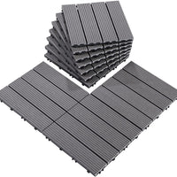 Pure Era - Interlocking Patio Tiles Composite Deck Tiles - Gray