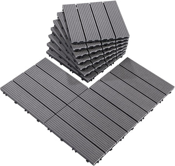 Pure Era - Interlocking Patio Tiles Composite Deck Tiles - Gray