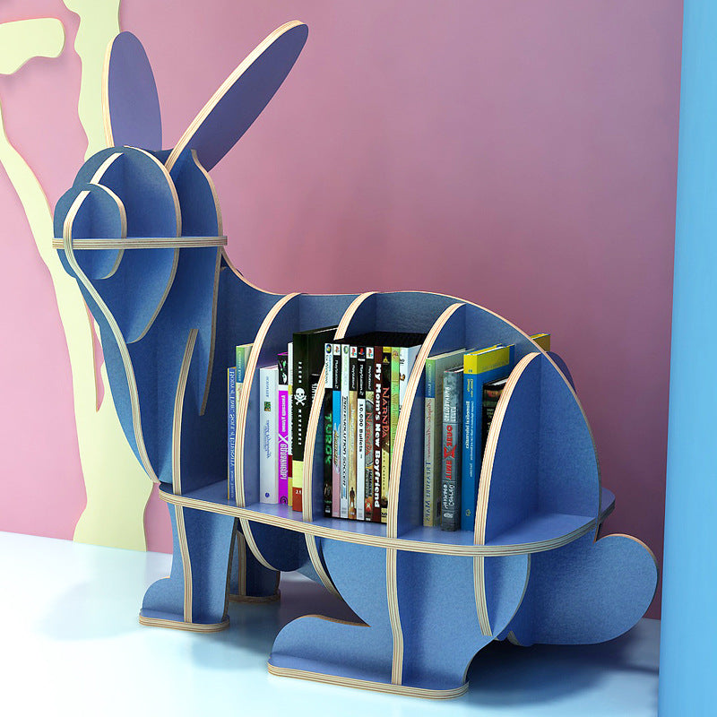 Kids Creative Rabbits Bookshelf Locker Wooden