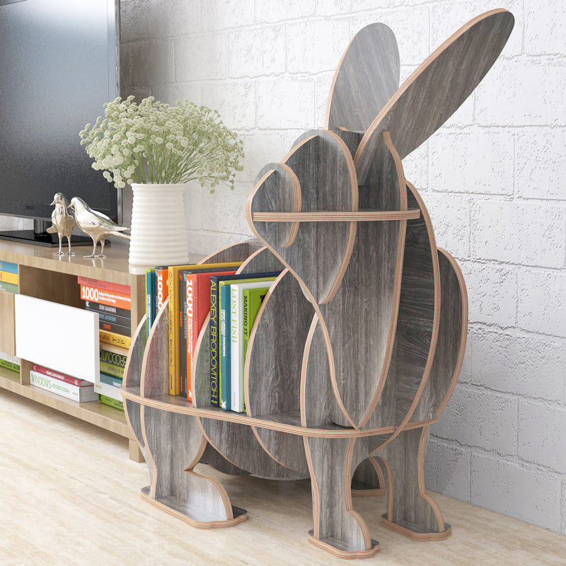 Kids Creative Rabbits Bookshelf Locker Wooden