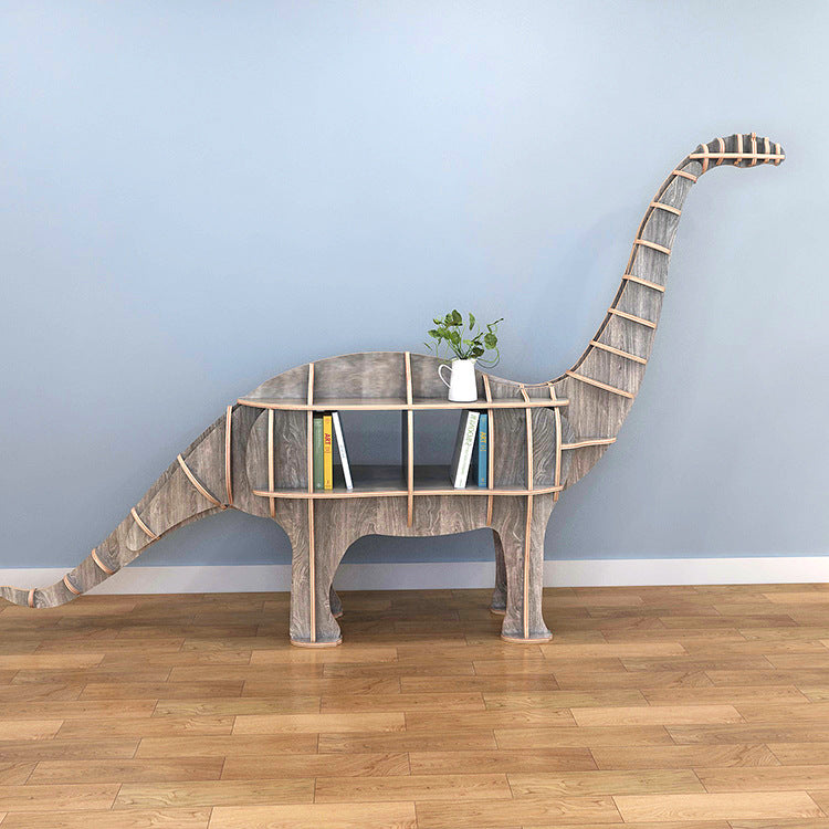 Kids Creative Dinosaur Bookshelf Locker Wooden