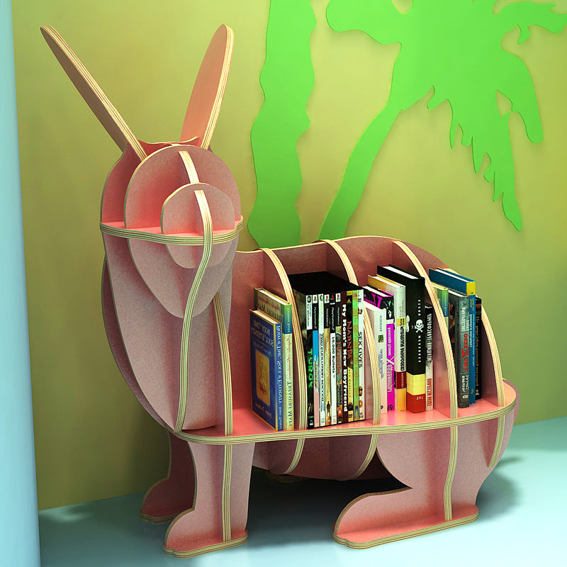 Kids Creative Rabbits Bookshelf Locker Wooden