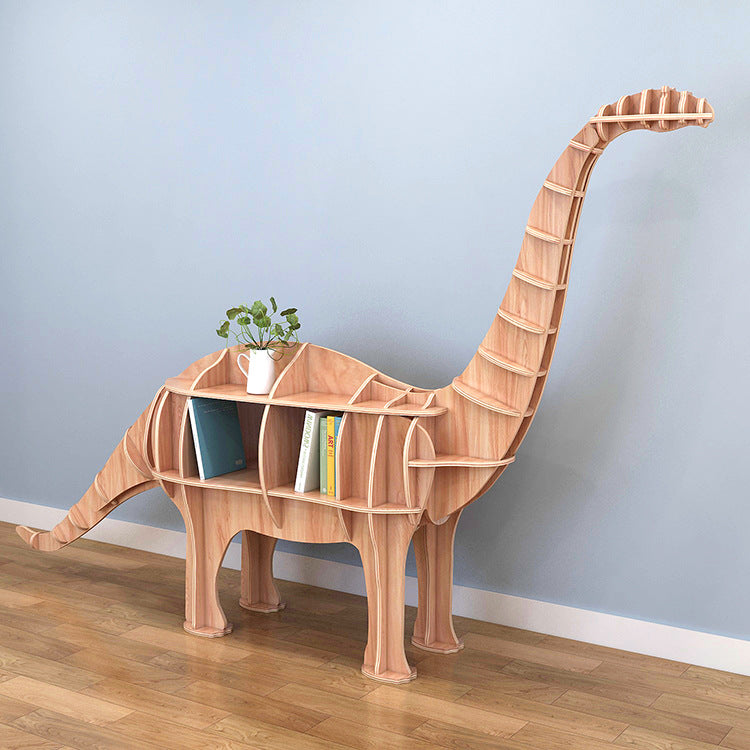 Kids Creative Dinosaur Bookshelf Locker Wooden