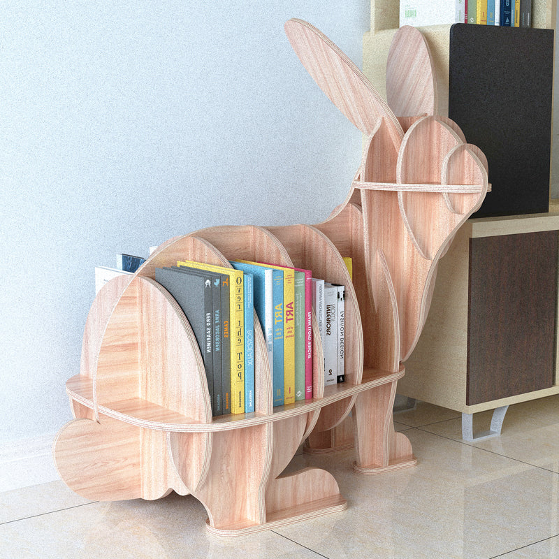 Kids Creative Rabbits Bookshelf Locker Wooden