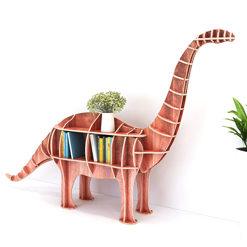 Kids Creative Dinosaur Bookshelf Locker Wooden