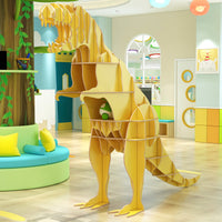 Kids Creative Dinosaur Bookshelf Locker Wooden