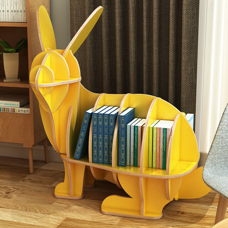 Kids Creative Rabbits Bookshelf Locker Wooden